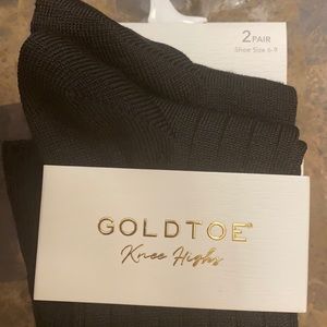 Gold Toe Knee Highs in black 2 pairs, size 6-9